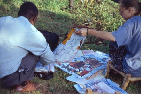 Artist selling his wares.